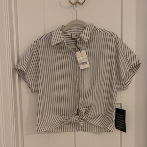 Tuckernuck White and Blue Striped Button Down Shirt